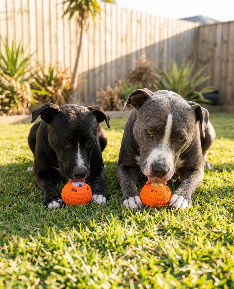 Ruby and Nala, the Hey Ruby dogs